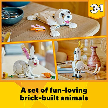 New LEGO Creator 3 in 1 White Rabbit Animal Toy Building Set 31133