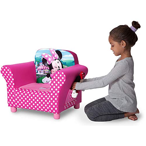 Delta Children Upholstered Chair, Wood (Disney Minnie Mouse)