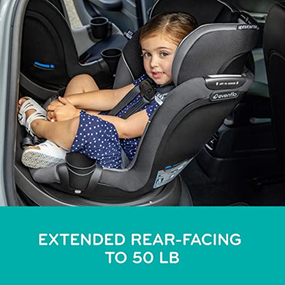 New Evenflo Revolve360 Slim 2-in-1 Rotational Car Seat with Quick Clean Cover (Stow Blue)