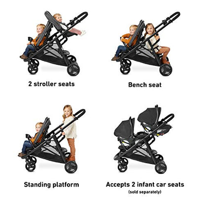 New Graco Ready2Grow 2.0 Double Stroller Features Bench Seat and Standing Platform Options (Rafa)