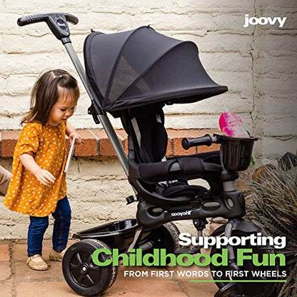 Joovy Tricycoo 4.1 Kids Tricycle with Retractable Canopy (Black)