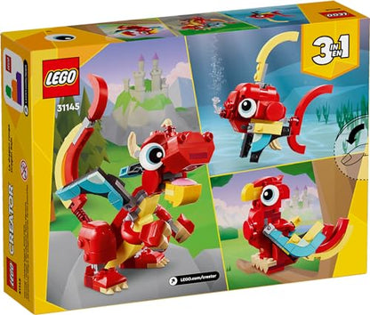 New LEGO Creator 3 in 1 Red Dragon Toy 31145