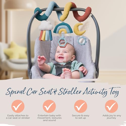 Itzy Ritzy Spiral Car Seat & Stroller Activity Toy - Stroller & Car Seat Toys (Rainbow)