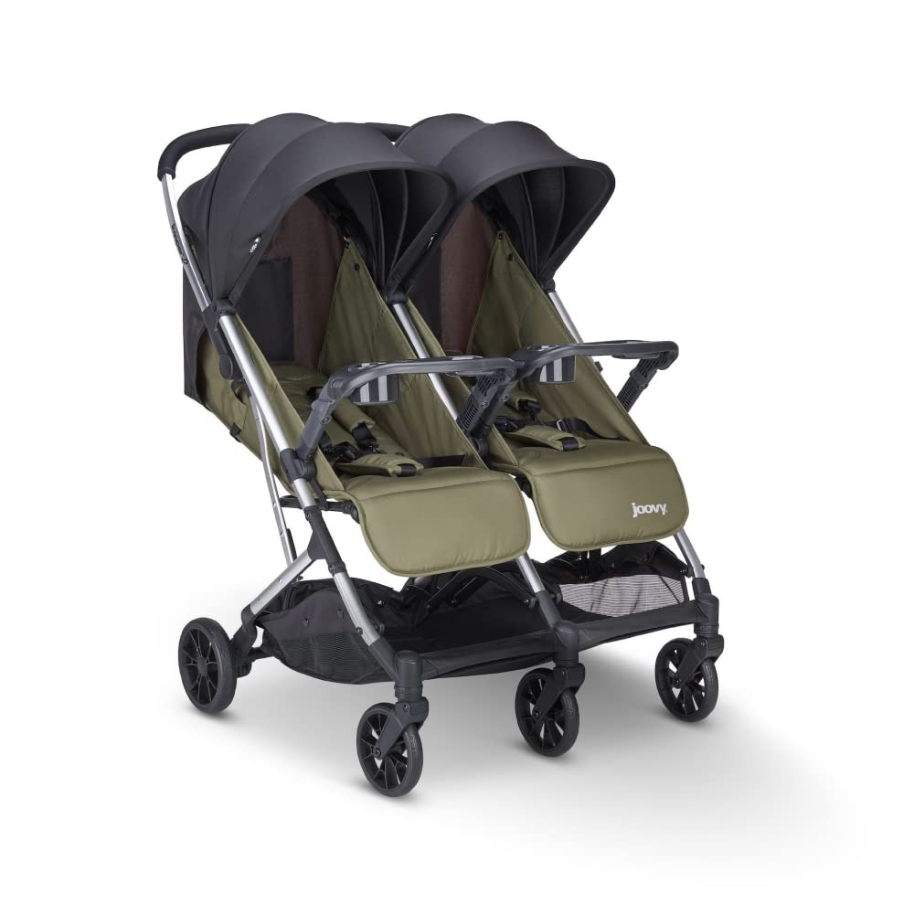 Joovy Kooper X2 Double Stroller Lightweight Travel Stroller (Olive)