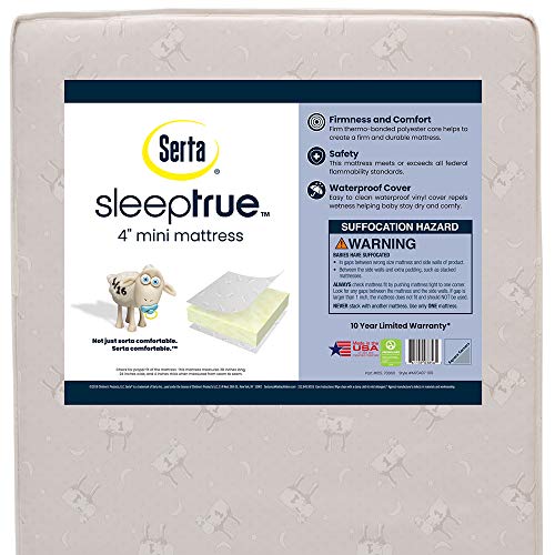 New Delta Children Serta SleepTrue Mini Crib Mattress (White)