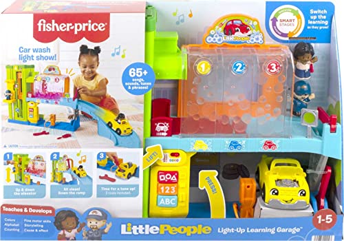 New Fisher-Price Little People Toddler Playset Light-Up Learning Garage with Smart Stages