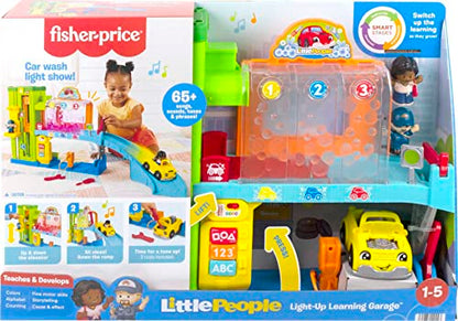 New Fisher-Price Little People Toddler Playset Light-Up Learning Garage with Smart Stages