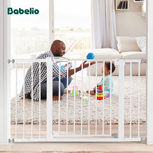 New Babelio Metal 29-48'' Auto Close Easy Install Pet/Baby Gate with Y Spindle Rods