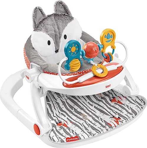 Fisher-Price Portable Baby Chair Premium Sit-Me-Up Floor Seat with Snack Tray