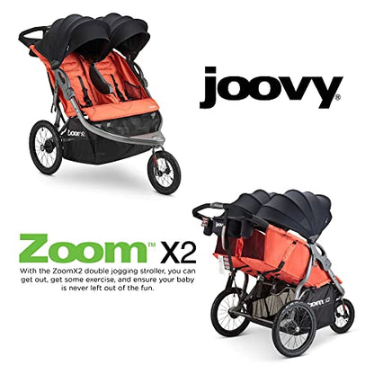 New Joovy Zoom X2 Lightweight Double Jogging Stroller (Paprika)