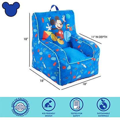 New Idea Nuova Disney Mickey Mouse Kids Nylon Bean Bag Chair (Large)