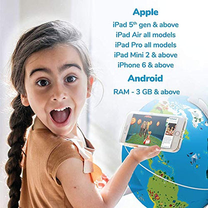 New PlayShifu Educational Globe for Kids - Orboot Earth (Globe + App) Interactive AR World Globe