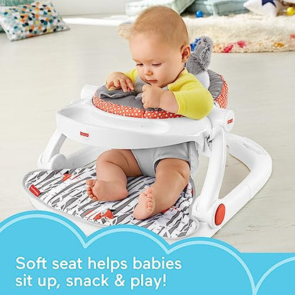 Fisher-Price Portable Baby Chair Premium Sit-Me-Up Floor Seat with Snack Tray