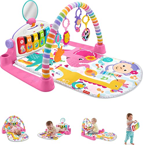 New Fisher-Price Baby Playmat Deluxe Kick & Play Piano Gym (Pink)