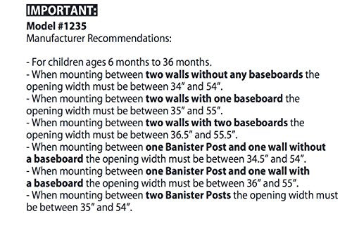 Regalo Extra Tall & Wide Stairway Gate 35" Tall