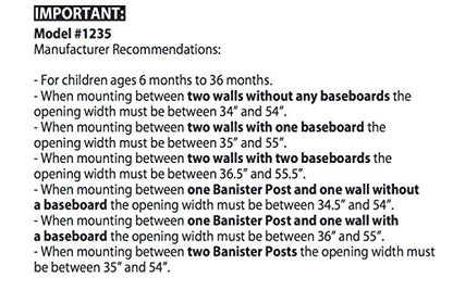 New Regalo Extra Tall & Wide Stairway Gate 35" Tall