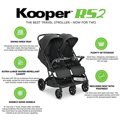 New Joovy Kooper RS2 Lightweight Travel Double Stroller