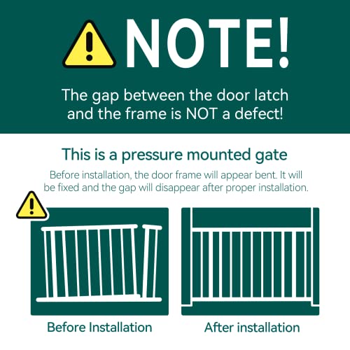 New Babelio Metal 29-48'' Auto Close Easy Install Pet/Baby Gate with Y Spindle Rods