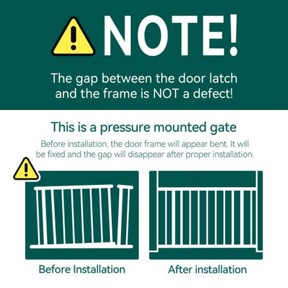 New Babelio Metal 29-48'' Auto Close Easy Install Pet/Baby Gate with Y Spindle Rods