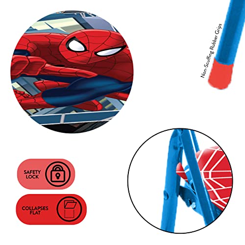 Idea Nuova Marvel Spiderman 3 Piece Children's Activity Square Table and Chair Set