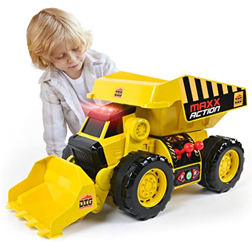 New Sunny Days Entertainment 2-N-1 Dig Rig – Dump Truck and Front End Loader