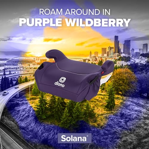 New Diono Solana Booster Car Seats (Black/Purple Wildberry)