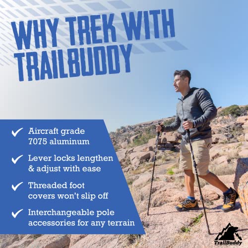 TrailBuddy Trekking Poles (Red Beetle)