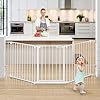 New COMOMY 80" Extra Wide Baby Gate, Dog Gate (30" Tall, White)