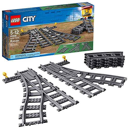 New LEGO City Trains Switch Tracks 60238 Building Toy Set (8 Pieces)