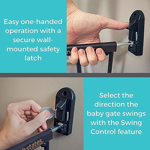 Toddleroo by North States Baby Gate for Stairs: Easy Swing & Lock Series 2 (31" Tall, Matte Bronze)