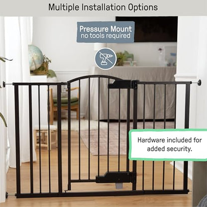 New Summer by Ingenuity Hands-Free Foot Open Thruway 52W Series Pet & Baby Gate, 29"-52" Wide, 28" Tall, Espresso