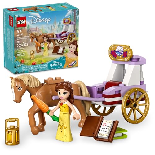 New LEGO Disney Princess Belle’s Storytime Horse Carriage and Mini-Doll Princess Toy, 43233