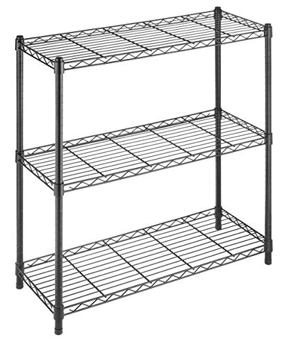 Whitmor Adjustable Shelving with Leveling Feet (Black)