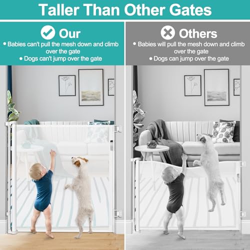 New 42 Inch Extra Tall Retractable Baby Gate 55" Wide