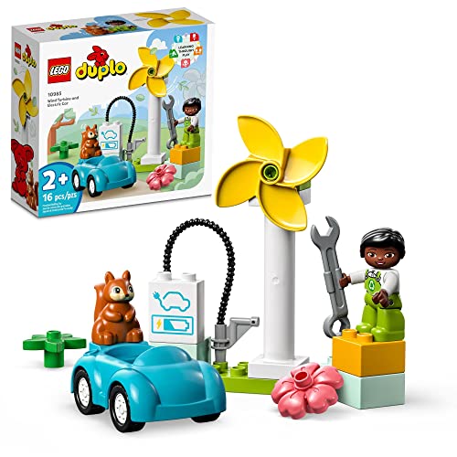 New LEGO DUPLO Town Wind Turbine and Electric Car 10985