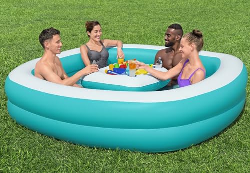 New Bestway H2OGO! Sippin' Summer Inflatable Family Pool (7'2" x 7'2" x 19")