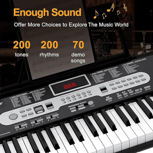 New Keyboard Piano, 61 Key Electric Piano Keyboard for Beginners and Kids