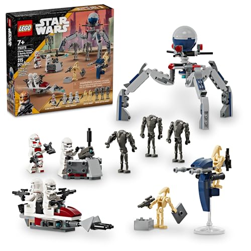 New LEGO Star Wars Clone Trooper & Battle Droid Battle Pack Set for Kids 75372