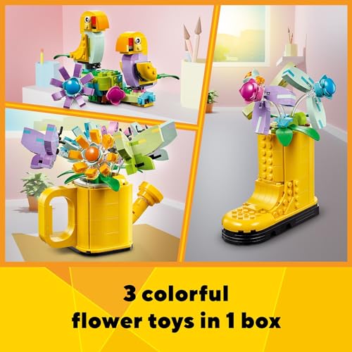 New LEGO Creator 3 in 1 Flowers in Watering Can Building Toy 31149