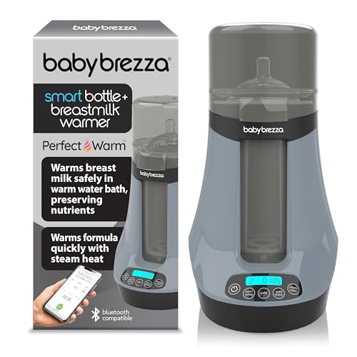 New Baby Brezza Safe & Smart Bottle Warmer-Wireless Bluetooth Control (Slate)