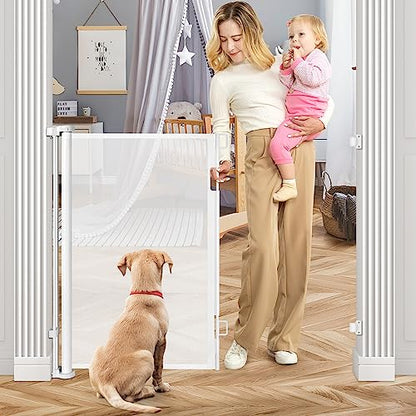 New 42 Inch Extra Tall Retractable Baby Gate 55" Wide