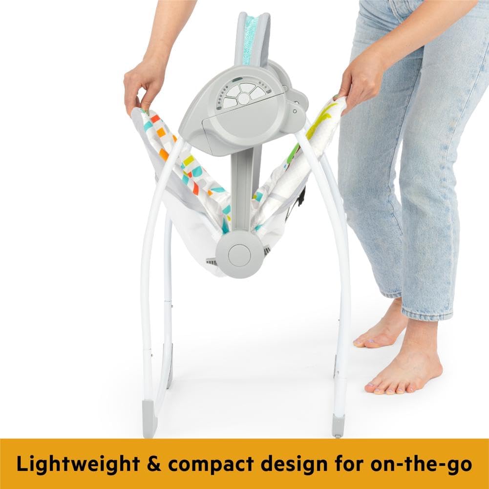 New Bright Starts Playful Paradise Portable Baby Swing