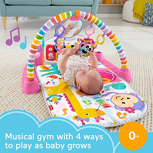 New Fisher-Price Baby Playmat Deluxe Kick & Play Piano Gym (Pink)