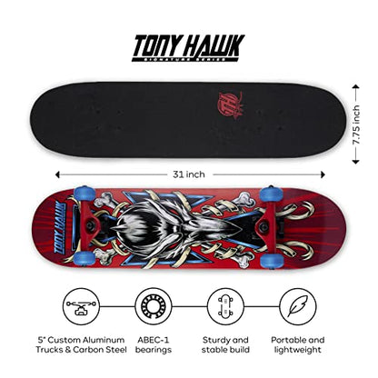 Tony Hawk 31 inch Skateboard, Tony Hawk Signature Series 4 (Red Cross Hawk)