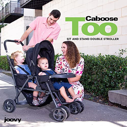 New Joovy Caboose Too Sit and Stand Double Stroller (Black Graphite)