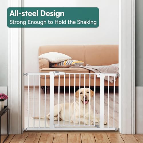 New Babelio Metal 29-48'' Auto Close Easy Install Pet/Baby Gate with Y Spindle Rods