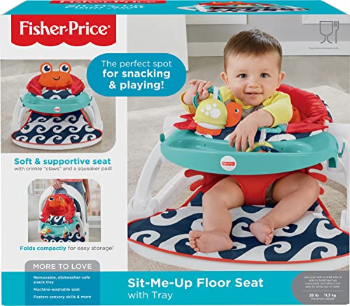 New Fisher-Price Portable Baby Chair Sit-Me-Up Floor Seat With Snack Tray