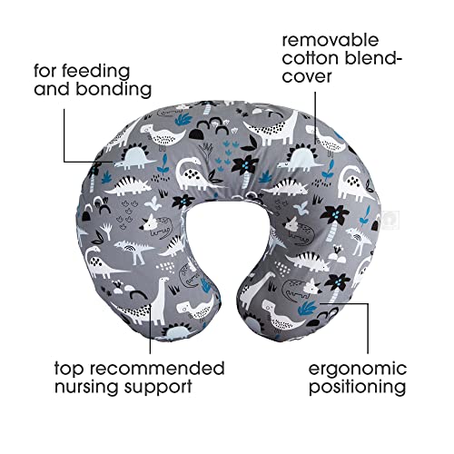 New Boppy Nursing Pillow Original Support (Gray Dinosaurs)