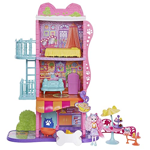 New Enchantimals Town House Café Playset (28-in) with Doll