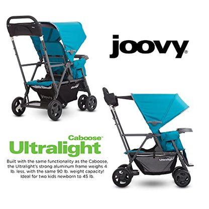 Joovy Caboose Ultralight Sit and Stand Double Stroller (Turq)